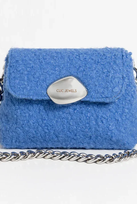 Maya Minibag Clic Jewels (baby blue teddy fabric)