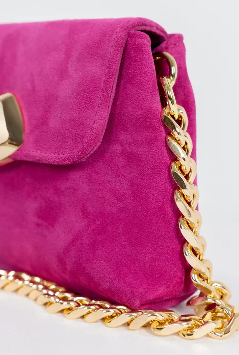 Maya Minibag Clic Jewels (hot pink suede genuine leather)